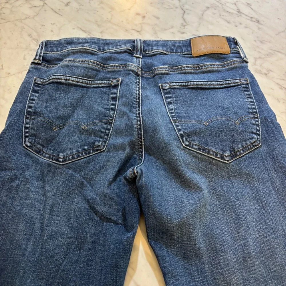 American Eagle Airflex+ Real Good Mens Straight Leg Jeans Blue 30x30‎